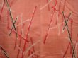 Photo3: 6415T07z430 Vintage Japanese Kimono Silk MEISEN HAORI  Coral pink (3)