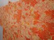 Photo2: 6415T09z540 Vintage Japanese Kimono Silk HAORI Flower Dark orange (2)