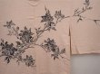Photo3: 6415T10z640 Vintage Japanese Kimono Silk HAORI Flower Peach-Beige (3)