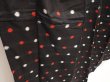Photo3: 6415T11z580 Vintage Japanese Kimono Silk MEISEN KOMON Dot Black (3)