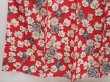 Photo4: 6415T12z580 Vintage Japanese Kimono Silk MEISEN KOMON Flower Dull red (4)