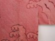 Photo3: 6416T01z480 Vintage Japanese Kimono Silk SHIBORI HAORI Wave Dull red (3)
