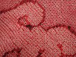 Photo4: 6416T01z480 Vintage Japanese Kimono Silk SHIBORI HAORI Wave Dull red (4)