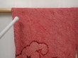 Photo5: 6416T01z480 Vintage Japanese Kimono Silk SHIBORI HAORI Wave Dull red (5)