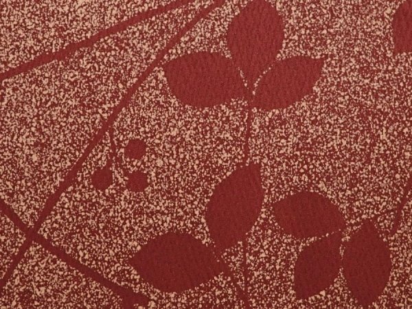 Photo4: 6416T02z560 Vintage Japanese Kimono Silk HAORI Leaf Brown (4)
