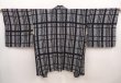 Photo1: 6416T03z490 Vintage Japanese Kimono Silk SHIBORI HAORI  Black (1)