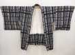 Photo5: 6416T03z490 Vintage Japanese Kimono Silk SHIBORI HAORI  Black (5)