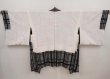 Photo8: 6416T03z490 Vintage Japanese Kimono Silk SHIBORI HAORI  Black (8)