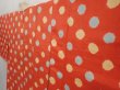 Photo2: 6416T05z480 Vintage Japanese Kimono Silk JUBAN Dot Orangered (2)