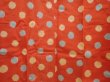 Photo3: 6416T05z480 Vintage Japanese Kimono Silk JUBAN Dot Orangered (3)