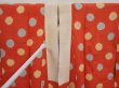Photo7: 6416T05z480 Vintage Japanese Kimono Silk JUBAN Dot Orangered (7)