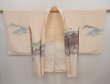 Photo6: 6416T08z630 Vintage Japanese Kimono Silk HAORI Amanohashidate Ash pink (6)