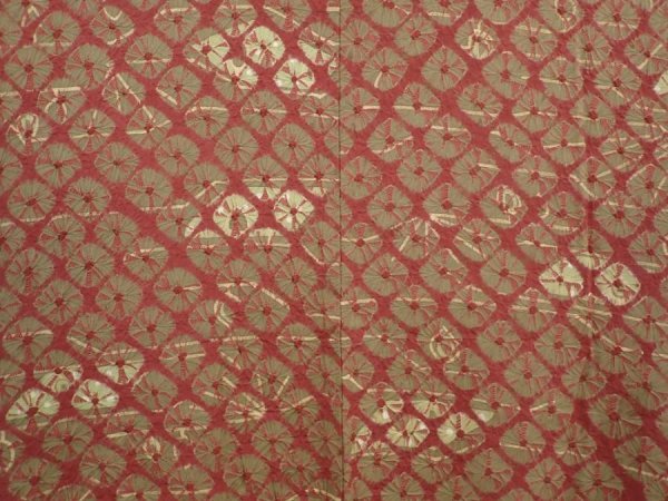 Photo3: 6416T09z560 Vintage Japanese Kimono Silk SHIBORI HAORI  Purple-Brown (3)