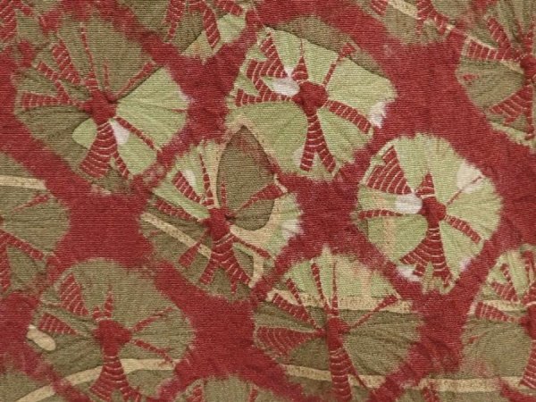 Photo4: 6416T09z560 Vintage Japanese Kimono Silk SHIBORI HAORI  Purple-Brown (4)