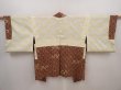 Photo6: 6416T09z560 Vintage Japanese Kimono Silk SHIBORI HAORI  Purple-Brown (6)
