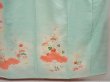 Photo7: 6416T11z910 Vintage Japanese Kimono Silk TSUKESAGE Flowers Light cyan (7)