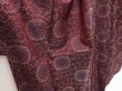 Photo3: 6416T13z630 Vintage Japanese Kimono Silk TSUMUGI Flower Purple-Brown (3)