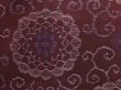 Photo6: 6416T13z630 Vintage Japanese Kimono Silk TSUMUGI Flower Purple-Brown (6)