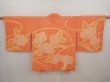 Photo1: 6417T01z420 Vintage Japanese Kimono Silk SHIBORI HAORI Flower Dark orange (1)