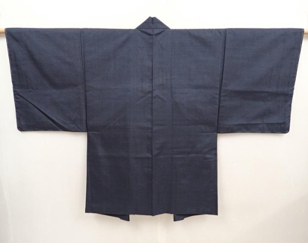 Photo3: 6417T02z480 Vintage Japanese Kimono Silk Men's OSHIMA HAORI Mt.Fuji (3)