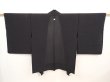 Photo1: 6417T03z340 Vintage Japanese Kimono Silk See through HAORI Stream Black (1)