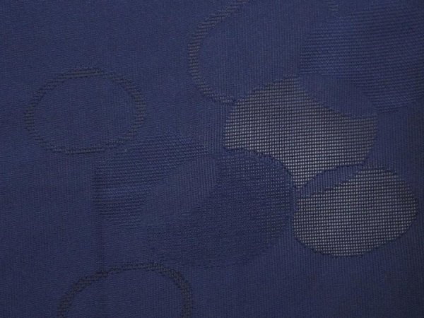 Photo4: 6417T04z290 Vintage Japanese Kimono Silk See through HAORI  Navy (4)