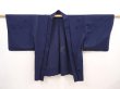 Photo5: 6417T04z290 Vintage Japanese Kimono Silk See through HAORI  Navy (5)