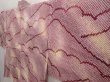Photo2: 6417T05z440 Vintage Japanese Kimono Silk SHIBORI HAORI Mountain Dull purple (2)