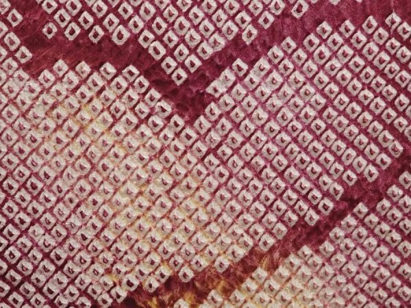 Photo4: 6417T05z440 Vintage Japanese Kimono Silk SHIBORI HAORI Mountain Dull purple (4)