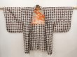 Photo5: 6417T06z420 Vintage Japanese Kimono Silk MEISEN HAORI  Gray (5)