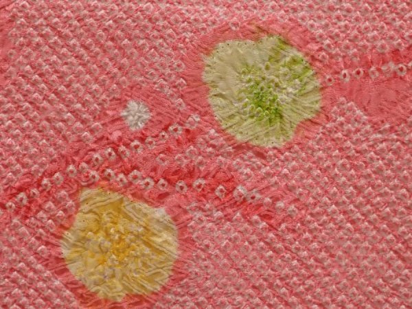 Photo4: 6417T07z500 Vintage Japanese Kimono Silk SHIBORI HAORI Plum tree Pink (4)