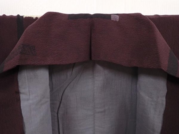 Photo8: 6417T11z790 Vintage Japanese Kimono Silk KOMON  Grape (8)