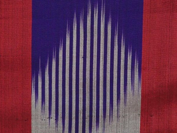 Photo6: 6417T13z640 Antique Japanese Kimono Silk TSUMUGI Dark lavender (6)