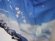 Photo4: 6417T14z810  Japanese Kimono Silk HOUMONGI Mt.Fuji Dull blue (4)