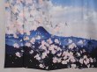 Photo6: 6417T14z810  Japanese Kimono Silk HOUMONGI Mt.Fuji Dull blue (6)