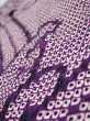 Photo4: 1B01z40  Japanese Kimono Silk SHIBORI FABRIC Wave Dark purple 36.6x14.4 (4)