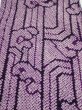 Photo1: 1B02z50  Japanese Kimono Silk SHIBORI FABRIC Wave Dark purple 41.7x14.6 (1)