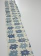 Photo3: 1B02z40  Japanese Kimono Silk  FABRIC Flower Oyster White 53.5x6.9 (3)