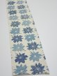Photo2: 1B03z40  Japanese Kimono Silk  FABRIC Flower Oyster White 53.1x6.9 (2)