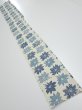 Photo5: 1B03z40  Japanese Kimono Silk  FABRIC Flower Oyster White 53.1x6.9 (5)