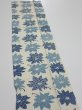 Photo4: 1B04z30  Japanese Kimono Silk  FABRIC Flower Oyster White 34.3x6.9 (4)