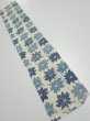 Photo5: 1B04z30  Japanese Kimono Silk  FABRIC Flower Oyster White 34.3x6.9 (5)