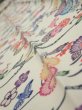 Photo4: 1B07z60  Japanese Kimono Silk  FABRIC Flowers Off-white 82.7x7.3 (4)