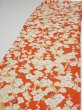 Photo3: 1i02z80  Japanese Kimono Silk  FABRIC Plum tree Orange-red 60.6x14.6 (3)