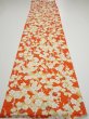 Photo5: 1i03z80  Japanese Kimono Silk  FABRIC Plum tree Orange-red 61.4x14.6 (5)