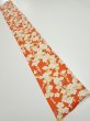 Photo5: 1i08z40  Japanese Kimono Silk  FABRIC Plum tree Orange-red 57.1x7.3 (5)