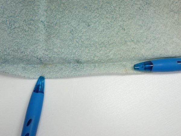 Photo7: 1i01z50  Japanese Kimono Silk  FABRIC Willow Light blue-gray 37.8x14.4 (7)