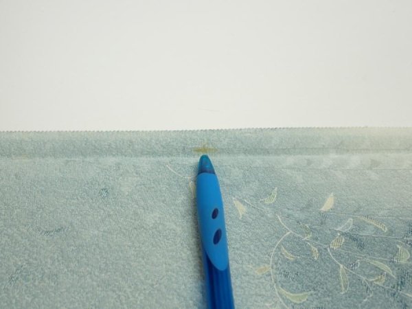 Photo6: 1i03z80  Japanese Kimono Silk  FABRIC Willow Light blue-gray 62.2x14.4 (6)