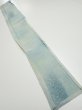 Photo5: 1i07z40  Japanese Kimono Silk  FABRIC Willow Light blue-gray 57.1x7.3 (5)