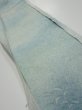 Photo1: 1i08z40  Japanese Kimono Silk  FABRIC Willow Light blue-gray 57.1x7.1 (1)